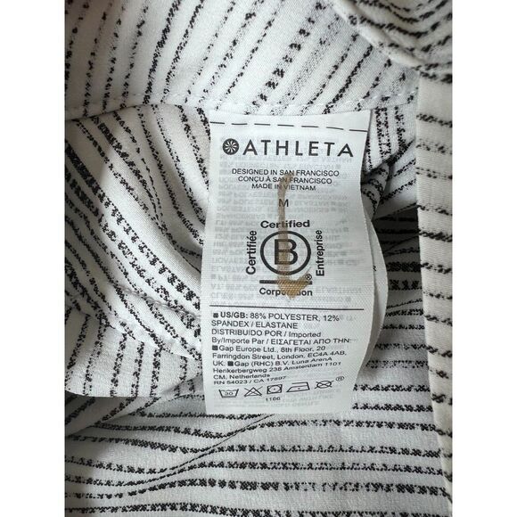 Woman’s Athleta Arrival Tank in Amara White and Black Stripes Size M - Picture 7 of 8